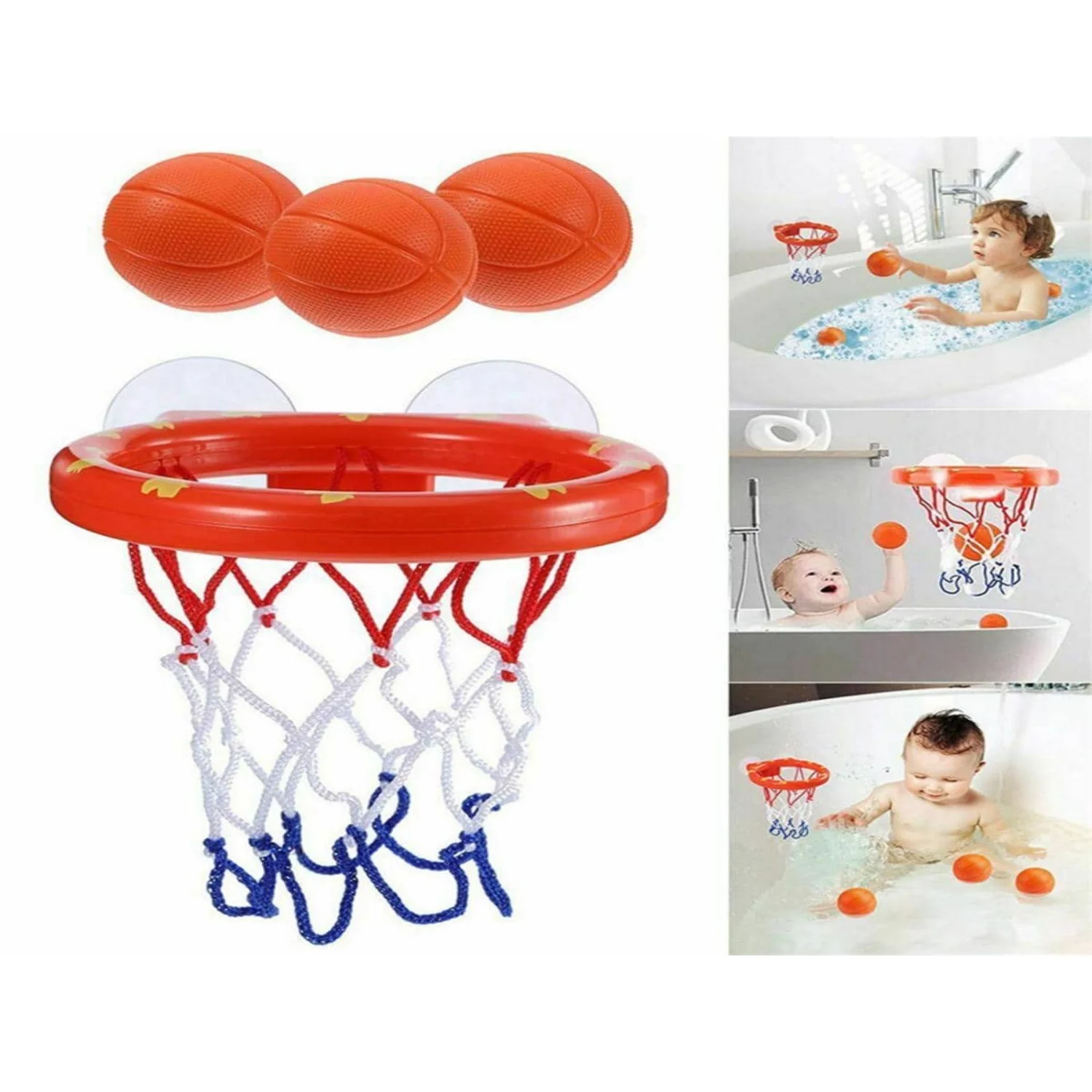 Baby Bath Toy Toddler Boy Water Toys Bathroom Bathtub Shooting Basketball Hoop with 3 Balls Dinosaur  Outdoor Play Set Cute ,Boy