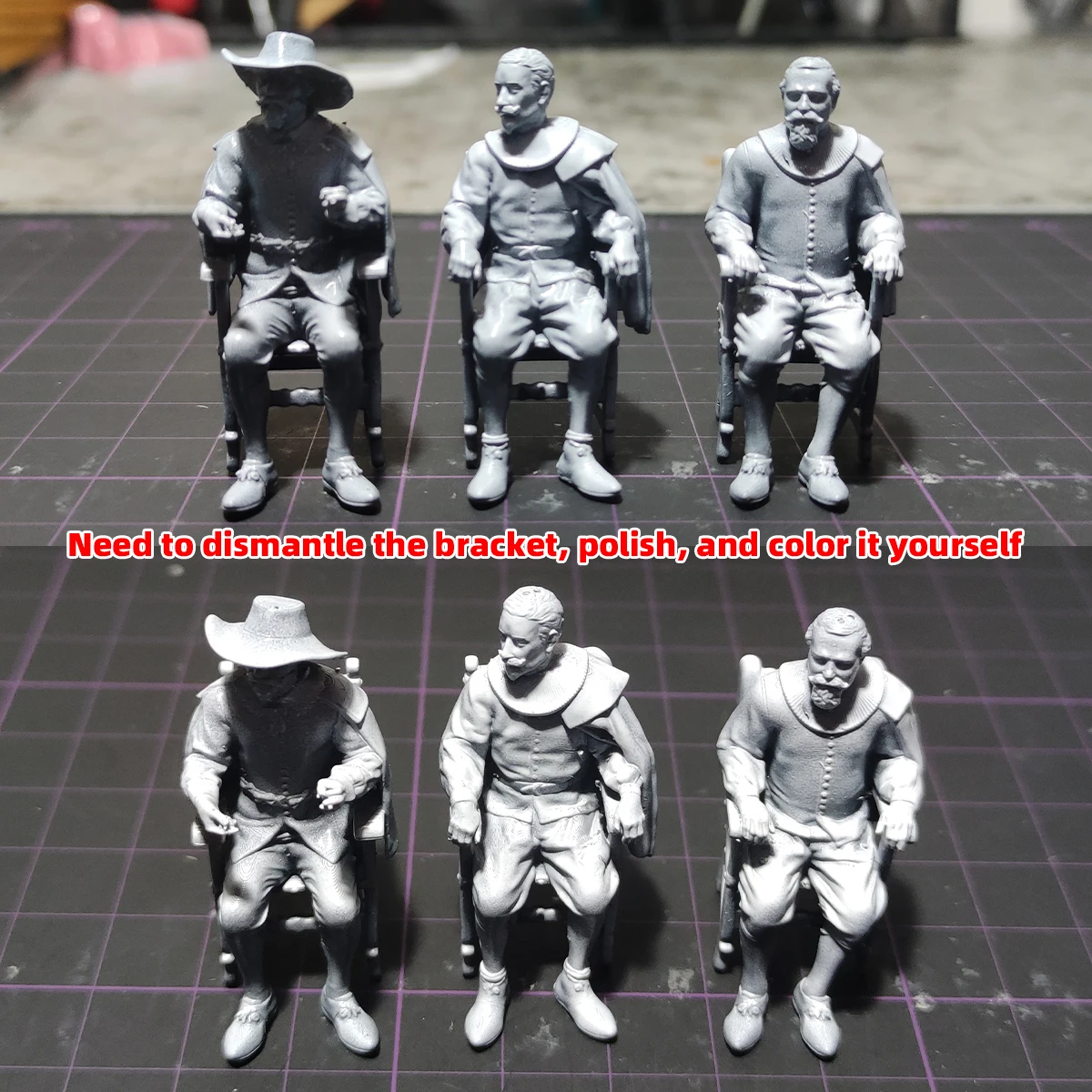 1/35 1/43 1/48 1/64 1/72 1/87 Modellbausatz 3D-Harz-Miniatur-Soldatenfiguren Diorama Unbemalt Niederländische Anatomie-Stunde DIY – Detail 3