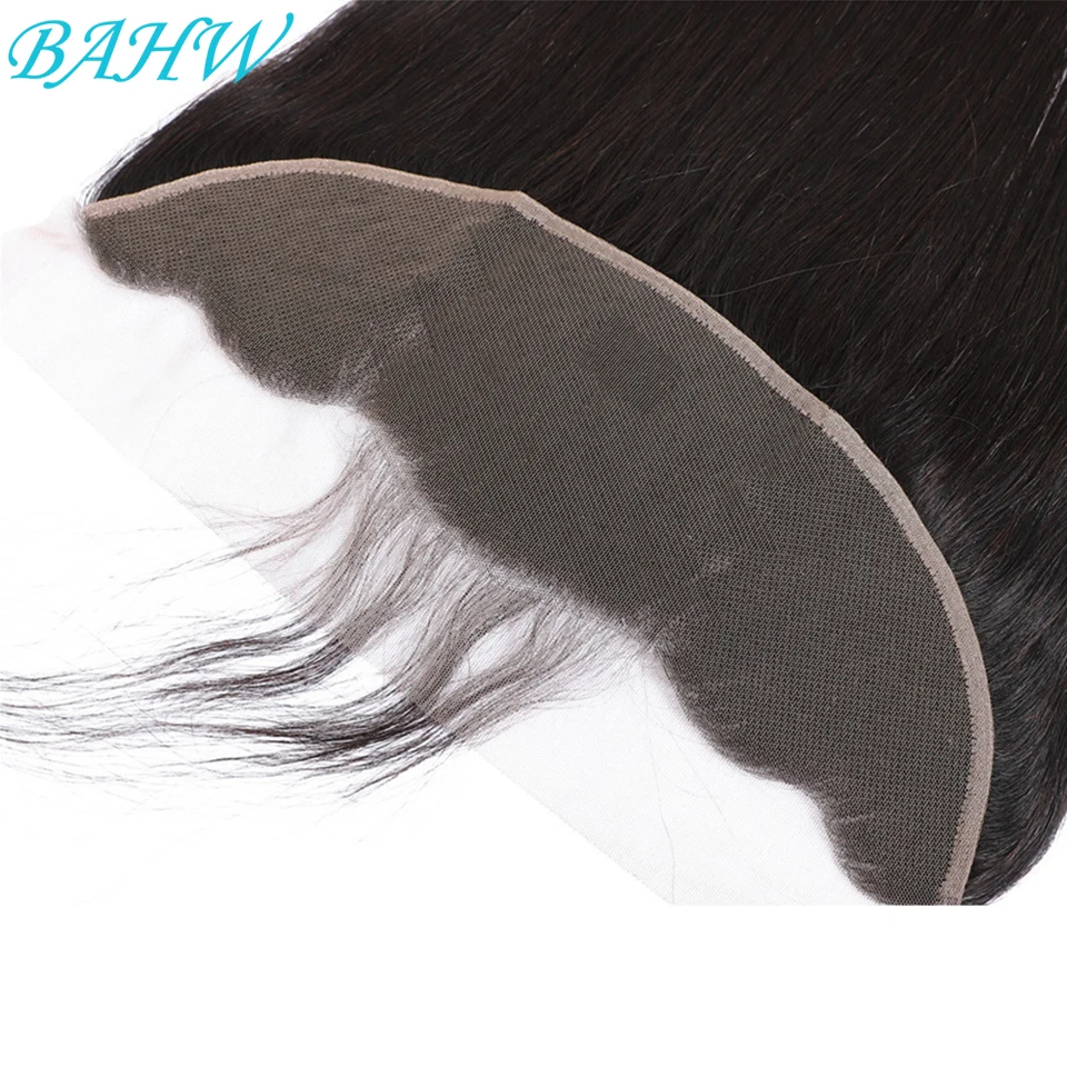 BAHW 12a rambut manusia Brasil bagian bebas lurus 13x4 renda Frontal warna alami 100% rambut Virgin renda depan harga grosir