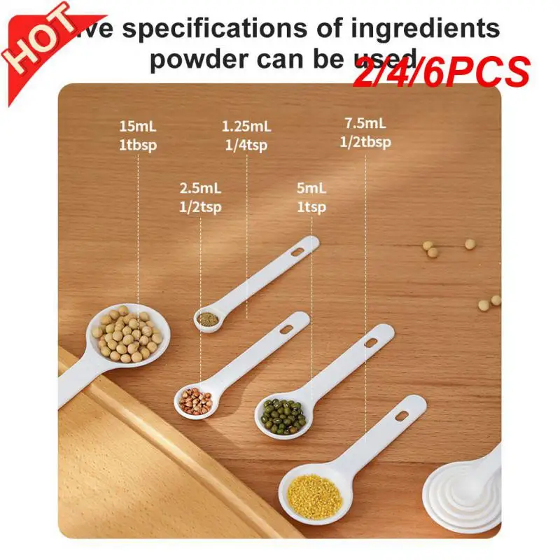 2/4/6PCS Coffee Powder Spice Measure Scoop Baking Cake Weighing Tool Scale Weighing Spoon Multipurpose 5-in-1