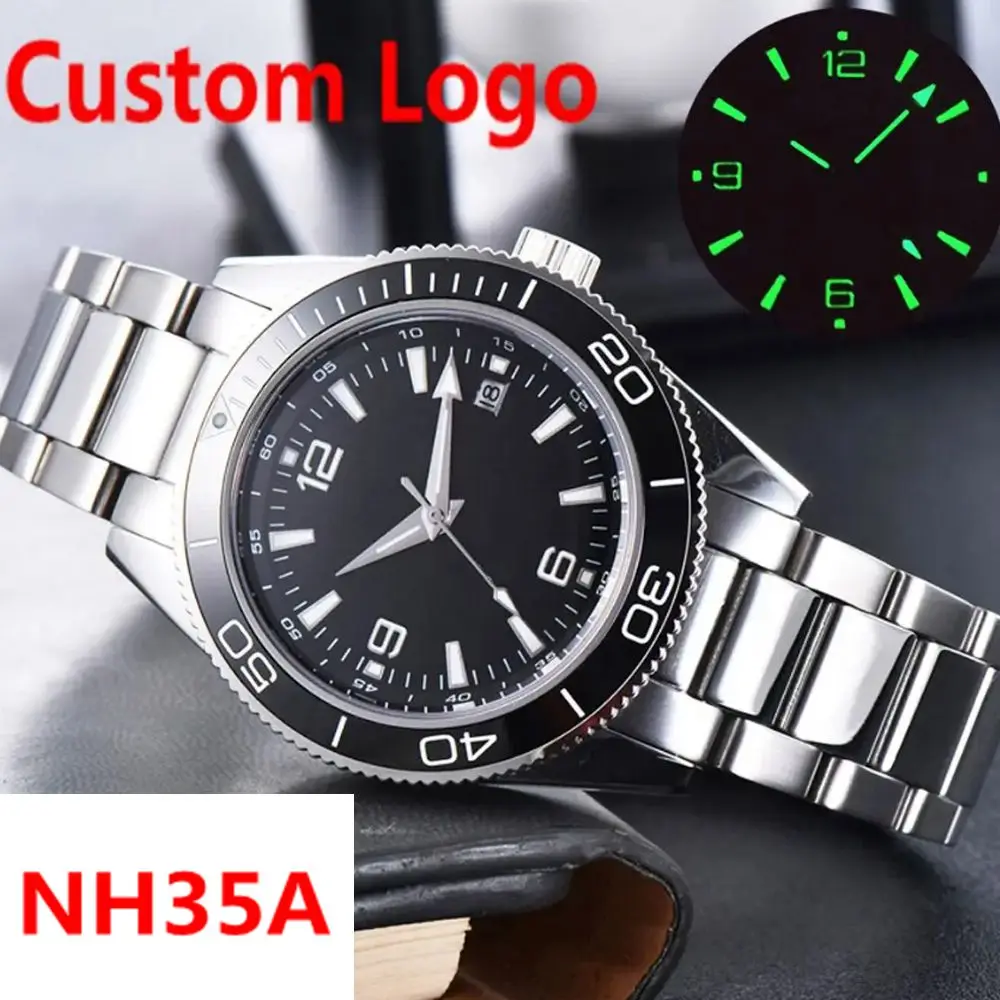 Luxury Custom Dive Watches 41MM Sapphire Military NH35 Automatic Wristwatches relojes hombre Ceramic Luminous Watch For Man