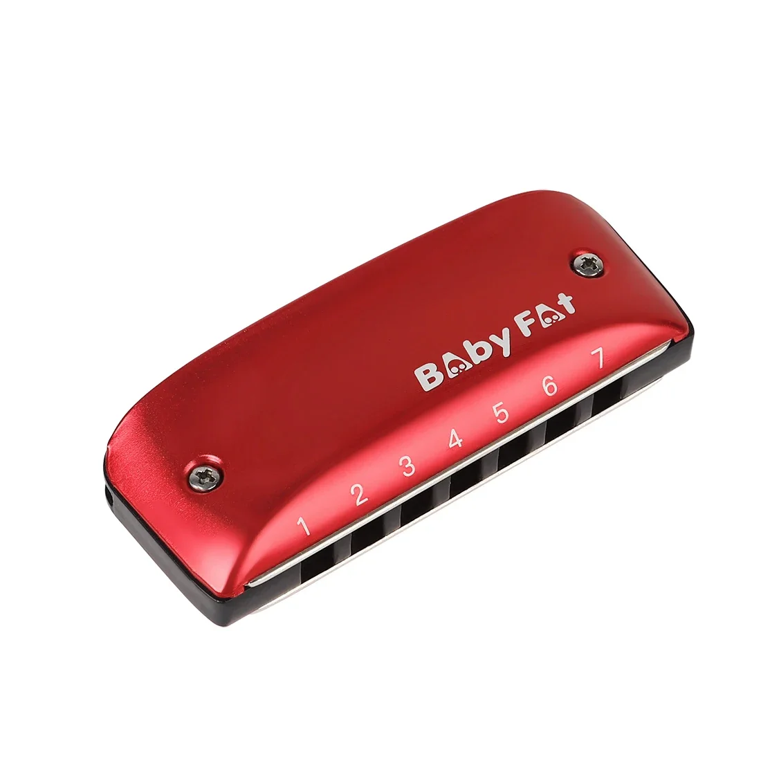 Baby Fat 7-hole Blues Harmonica A/B/C/D/G/F Key Blues Harp Magnesium Aluminum Alloy Oxidized Coloring For The Housing Cover