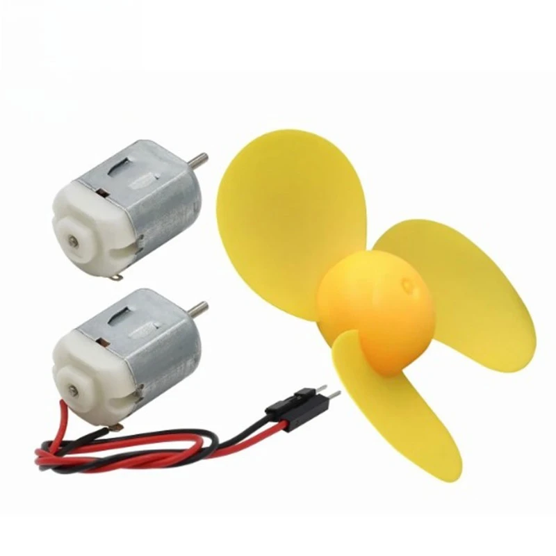 5pcs 130 Micro DC Motor 1-6V High Speed, for DIY Projects RC Car Robot, Small Electric Motor with 72mm Propeller