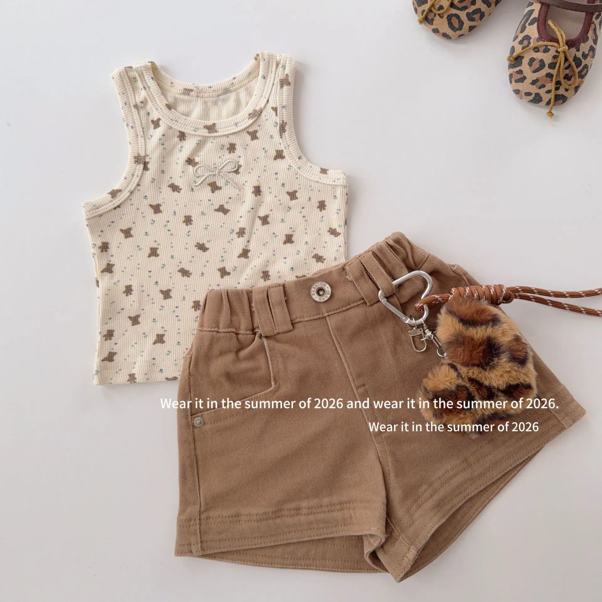 2026 Summer Kids New Hot Designer Vintage Street Lazy Style Camisole Vest Fashionable Stylish Designable