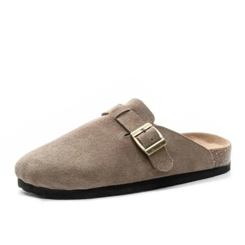 

3CM Cow Suede Genuine Leather Slipper Platform Flats Shoes Wedge Round Toe Fashion Sneakers Women Spring Summer Autumn Shoes