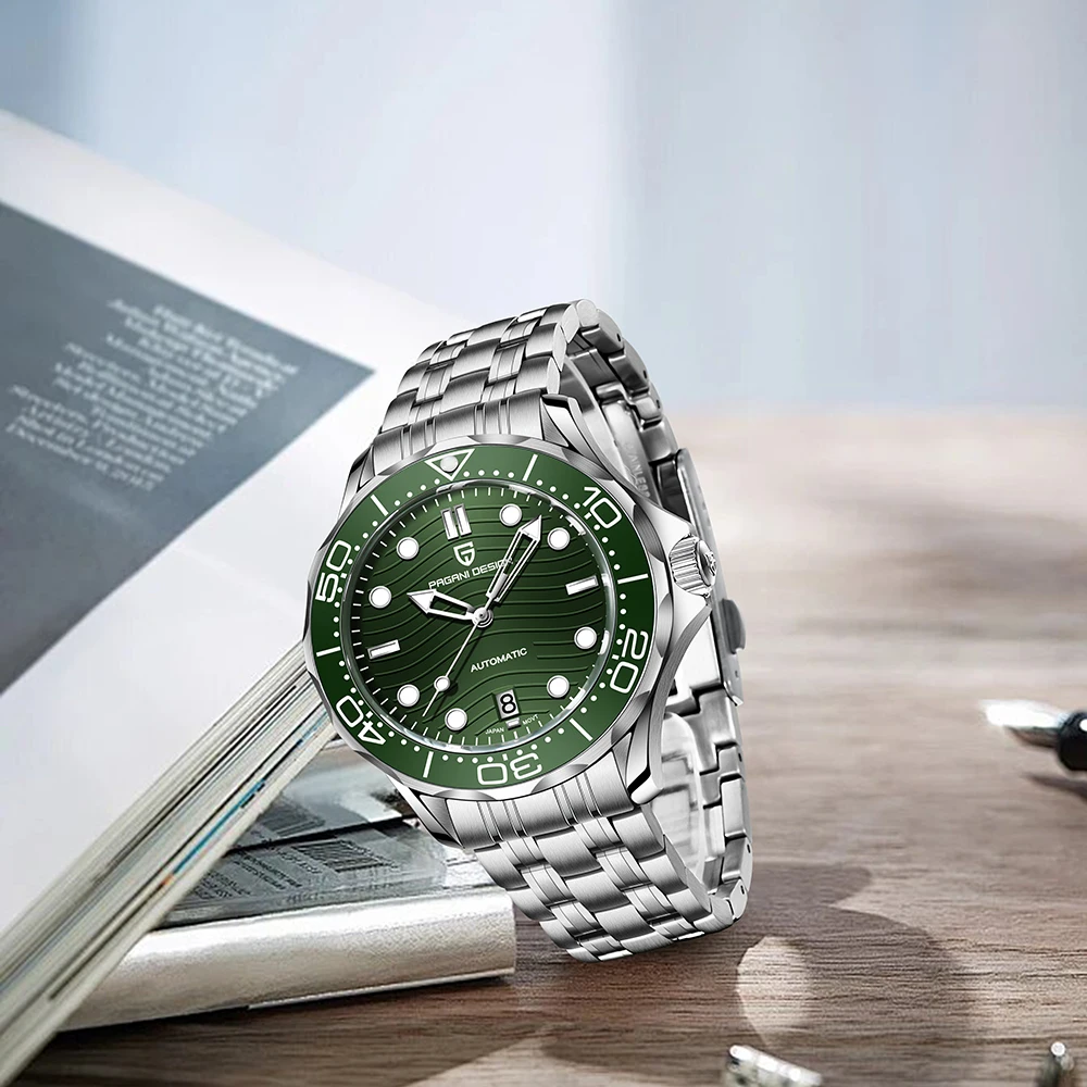 Pagani Design 2025 ساعة ميكانيكية للرجال من الفولاذ المقاوم للصدأ 42 مللي متر ساعة عصرية رائعة 100 متر مقاومة للماء زجاج الياقوت عرض التاريخ #2