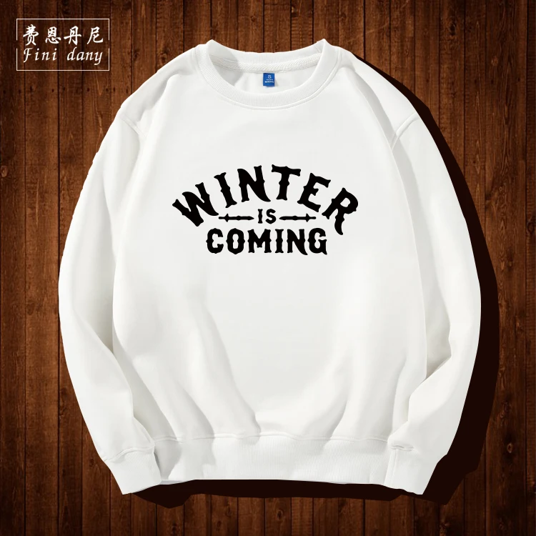 Mole de Aodão Jon Snow Power of Game para Homens, Estilo Casual com Gola Redonda, Ajuste Solto, Hoodie de Inverno em Mis...
