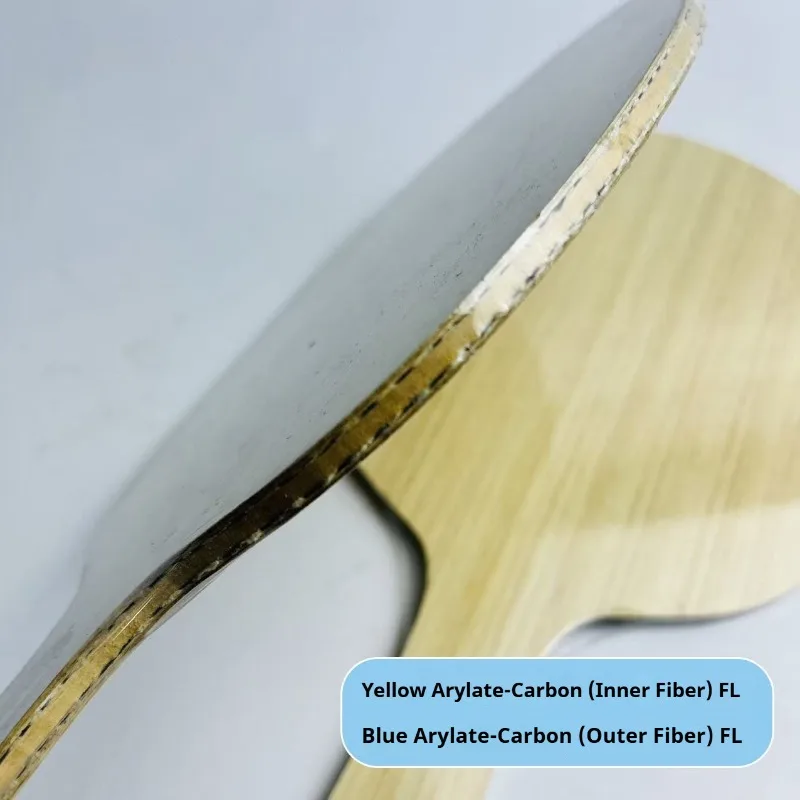 table-tennis-blade-yellow-blue-arylate-carbon-inner-outer-fiber-diy-fl-high-end-professional-ping-pong-bat-paddle-with-handle