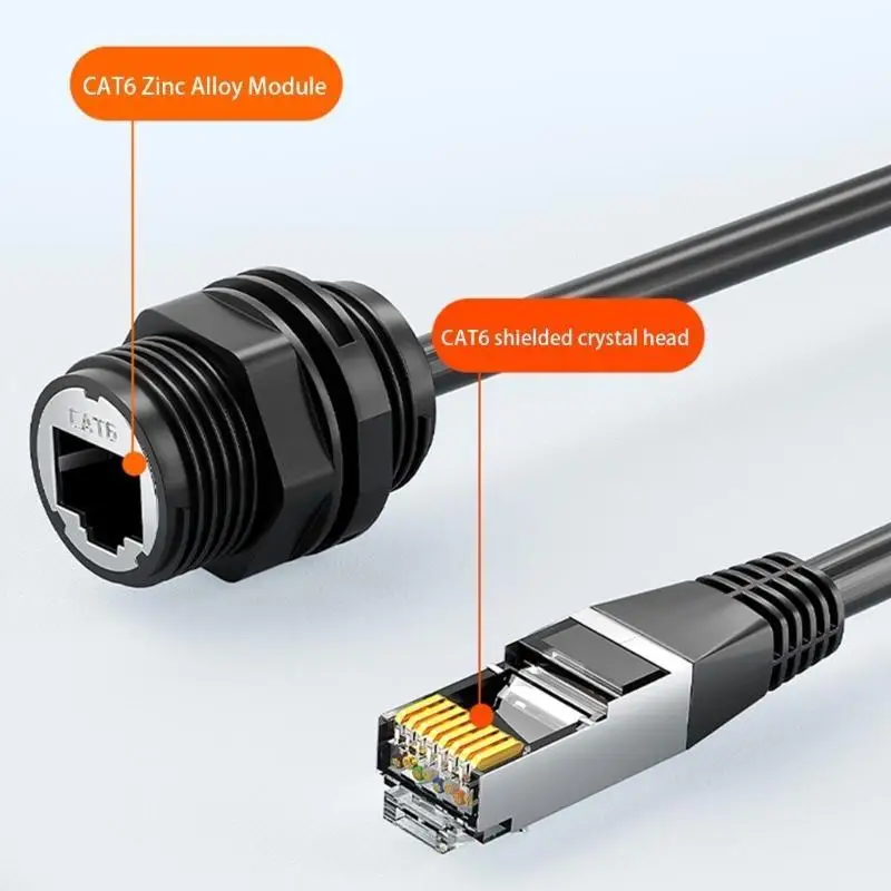 

Y1UB Robusts RJ45 Networking Coupler for Outdoor Ethernet LAN Cable RJ45 Coupler