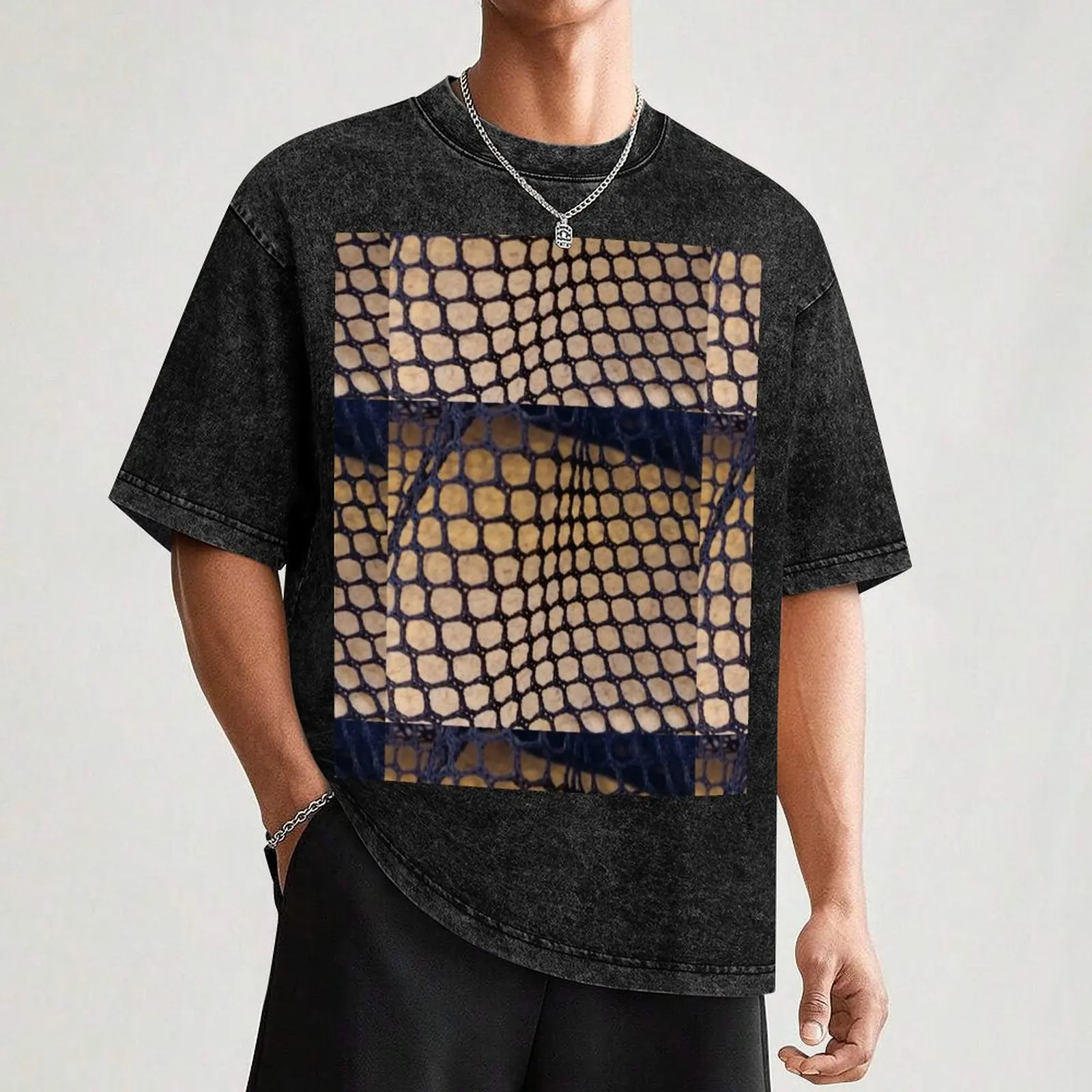 Meshing around T-Shirt Vintage Print Crew Neck Tee