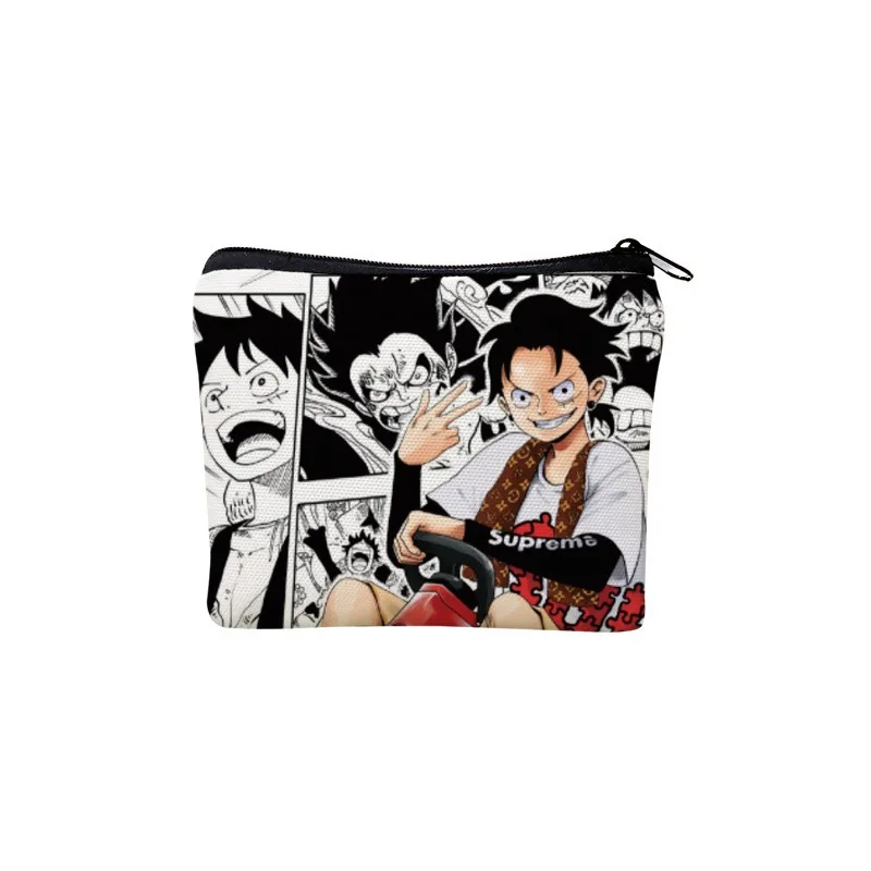 Japanese anime One Piece Zoro Luffy Handsome cartoon patterned wallet Anime peripherals Small gift