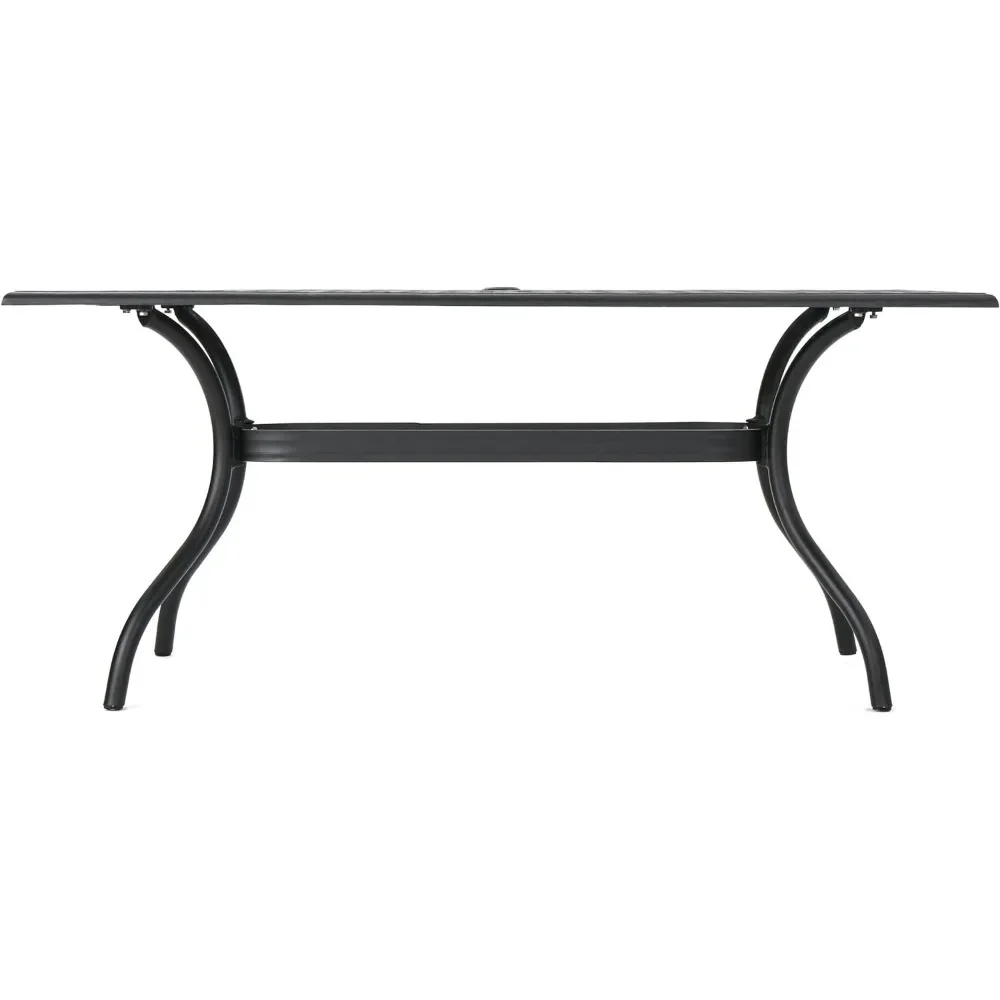 Cayman Cast Aluminum Rectangle Table Black Sand Camping Outdoor Furniture