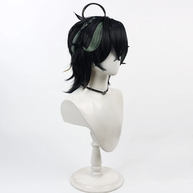 Genshin Impact Kinich cosplay wig multi-color spiky layered Halloween gift