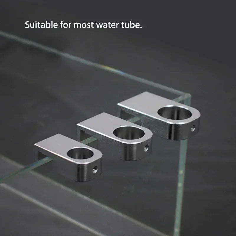 Aluminum Alloy Aquarium Water Tube Holder Water Pipe Hose Mount Bracket for 20mm Pipe Water Tube Fixed Clip Fish Tank Hose Clamp