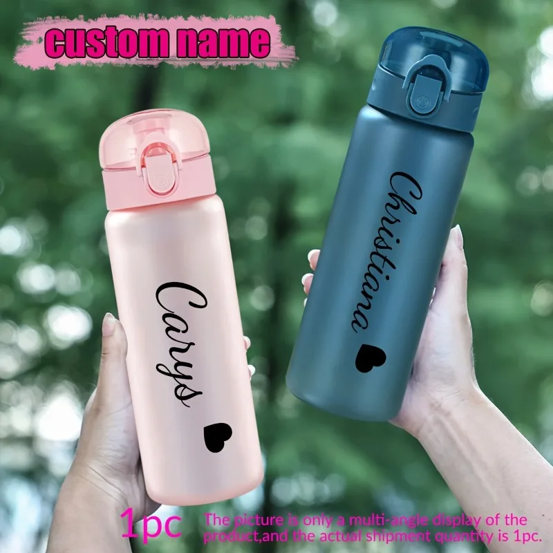 26oz Personalized Custom Name Water Bottle Leakproof Sports Fitness Portable Outdoor Camping Ideal Birthday Holiday Gift for Gym