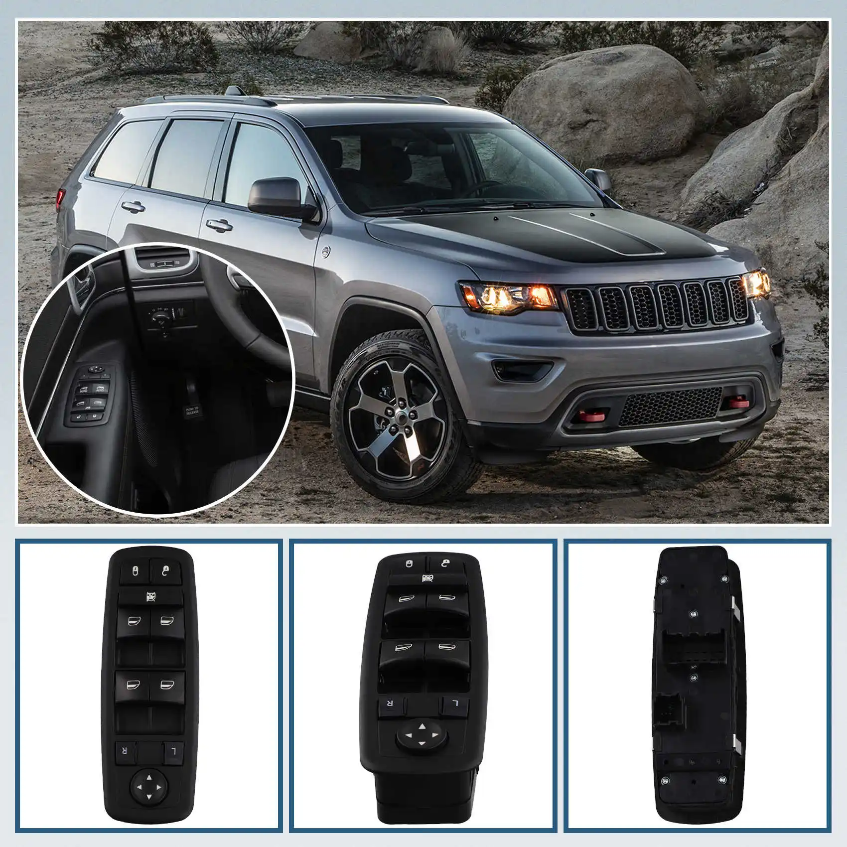 

Practical Electric Window Switch Window Lifter Switch For Dodge Durango Jeep Grand Cherokee 2016-2021 68319802AA 68289802AB