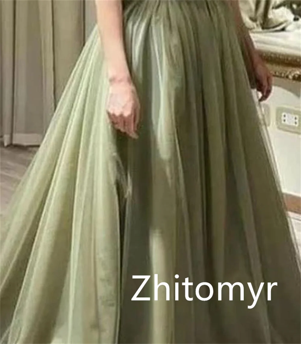Customized Ball Elegant Sparkle Off-the-shoulder Gown Party Dresses Beading Paillette / Sequins Sweep/Brush Net/Tulle Evening