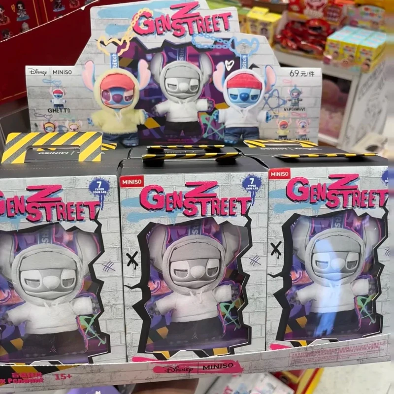 

Оригинальная глухая коробка Stitch Gen Z Street Series, глухая коробка, виниловая плюшевая настольная подвеска, уличная стежка, подарочная коробка-сюрприз