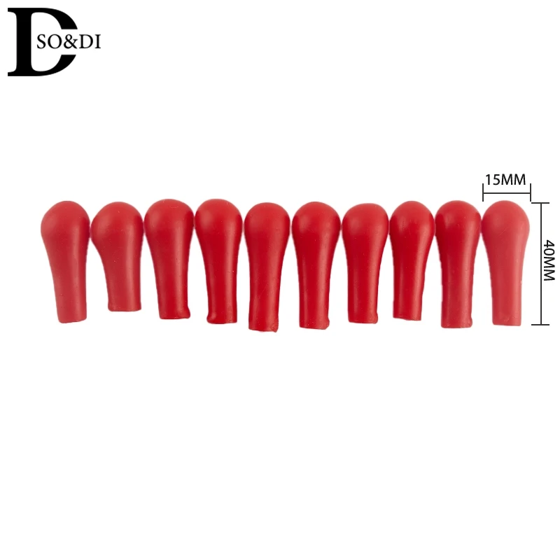 10Pcs Dropper Red Rubber Bulb Head Dropping Bottle Insert Pipette Lab Supplies