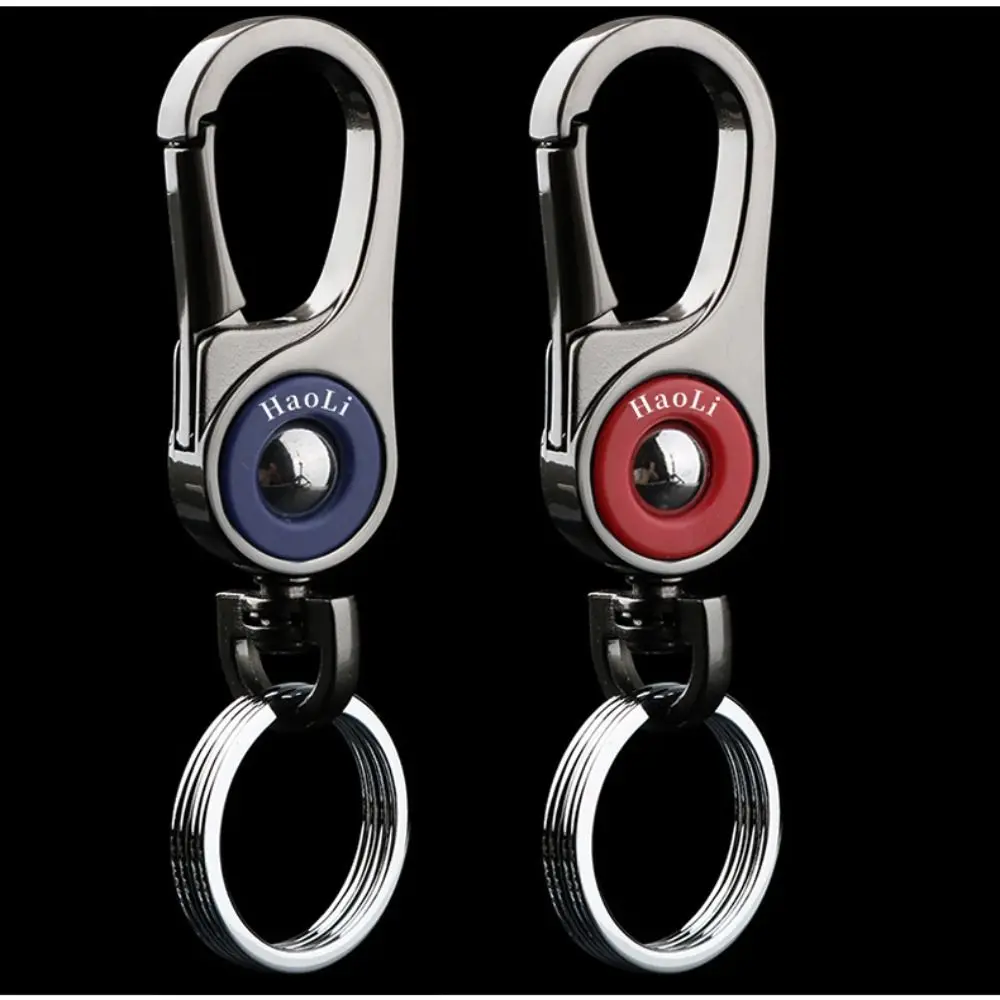 Zinc Alloy Titanium Carabiner Key Clip Polishing Electroplating Titanium Car Keychain CNC Processing Comfortable Grip