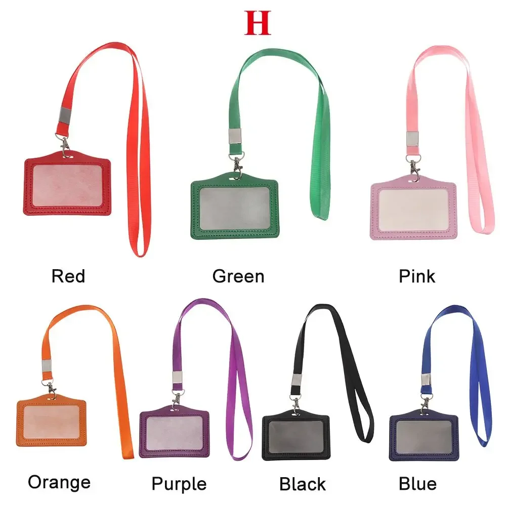 Multi colored Badge Case PU Leather Card Sleeve Name Card Holders Protective Shell Bus ID Holders image 6