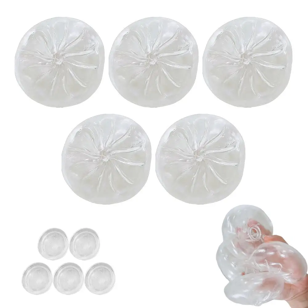 5/1PcsDIY Steamed Bun Stress Relief Toy Sensory Fidgets Toy Simulated Food Slow-rebound Decompression Toy