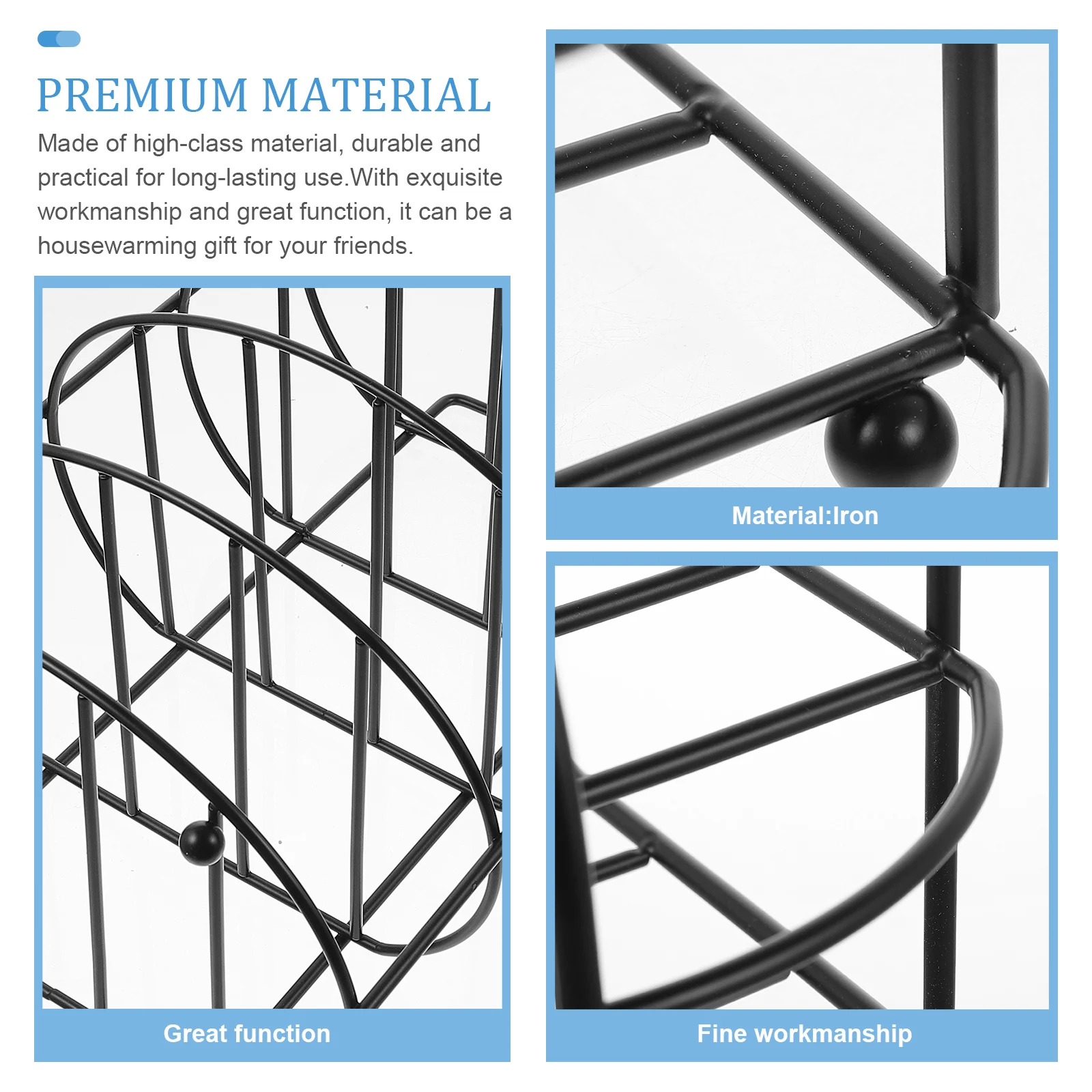 

Multi-Function Iron-Art Spice Tiered Serving Stand Kitchen Storage Rack Desktop Seasoning Shelf Home Accessories Iron