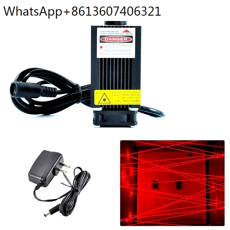 Módulo de Ponto de Diodo Laser Vermelho Ponto de Alta Potência Laser Semicondutor Lâmpada de Posicionamento Quadrado Escape Room 33×55 mm 650nm 660nm 250mw