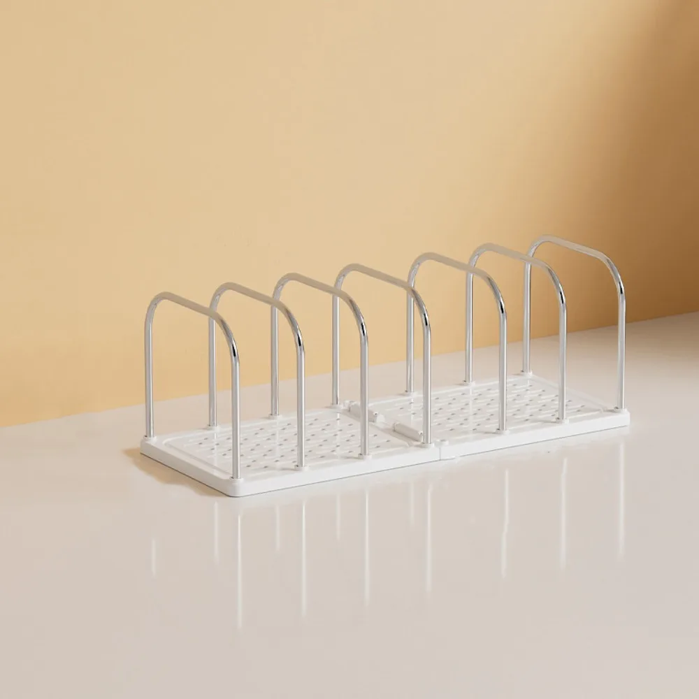 Six Grids Bookend Book Holder with Storage Box Durable Desk Stand Bookshelf Practical Save Space Books Storage Rack