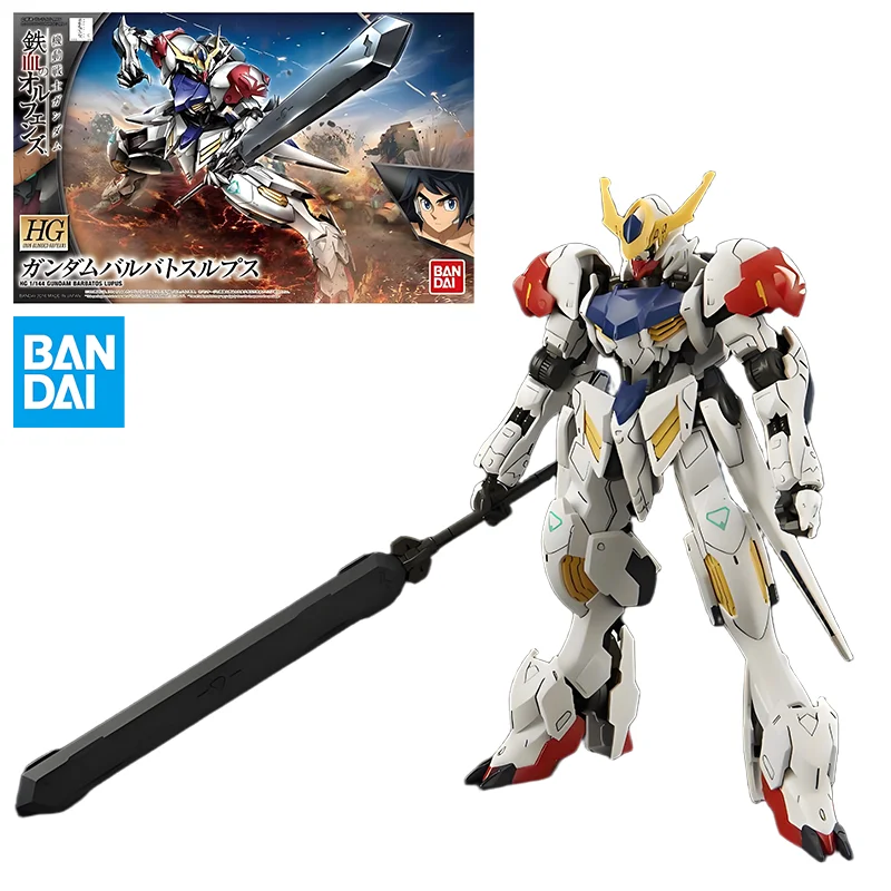 

Bandai оригинальная фигурка Gundam HG 1/144 BARBAATOS LUPUS, сборная модель игрушки, Коллекционная модель, украшения, подарки для детей