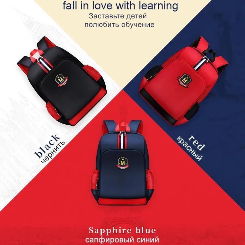 Mochila Escolar de estilo inglés para estudiantes y niños, morral Escolar impermeable para niños