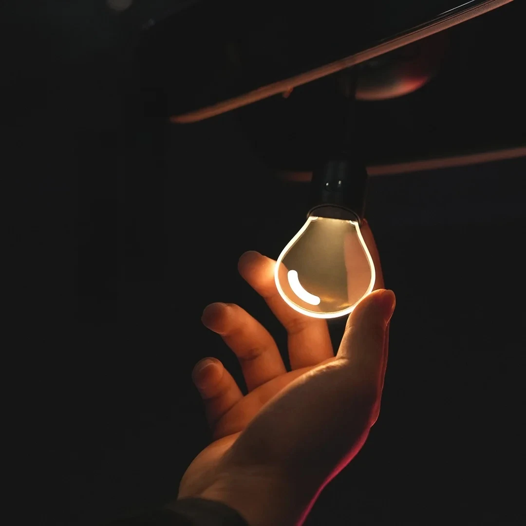 Car Rearview Mirror Ornament Hanging Decor Retro Small Car Light LED Bulb Atmosphere Lamp for Car Interior Decoration view 5