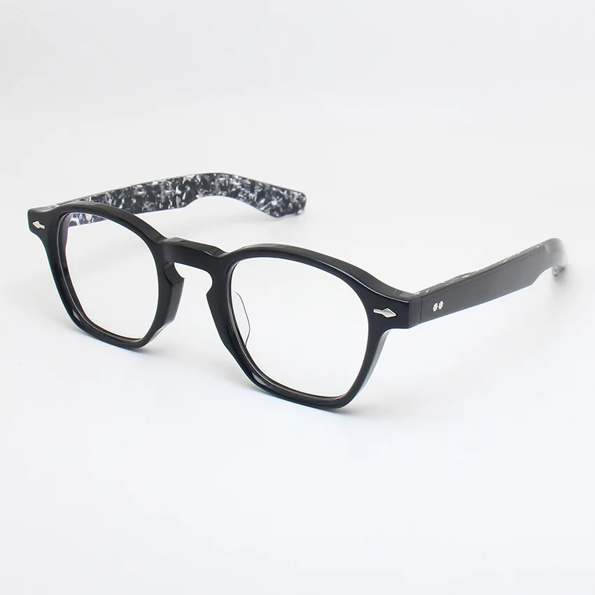 Belight 광학 빈티지 사각형 모양 수제 다채로운 결합 아세테이트 레트로 안경 프레임 처방 렌즈 ZEPHIRI