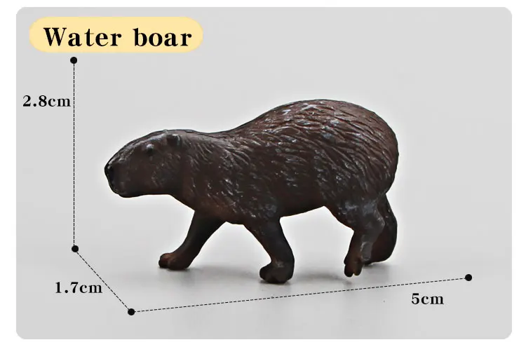 Capybara Modell Wilde Tiere Simulation Nagetier Actionfigur Niedliches Kinderspielzeug zum Sammeln – Detail 11