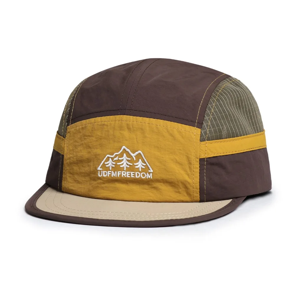 Casual 5 Panel Baseball Cap Nylon Mesh Quick Dry Hat Breathable Embroidery Duckbill Cap Outdoor Streetwear
