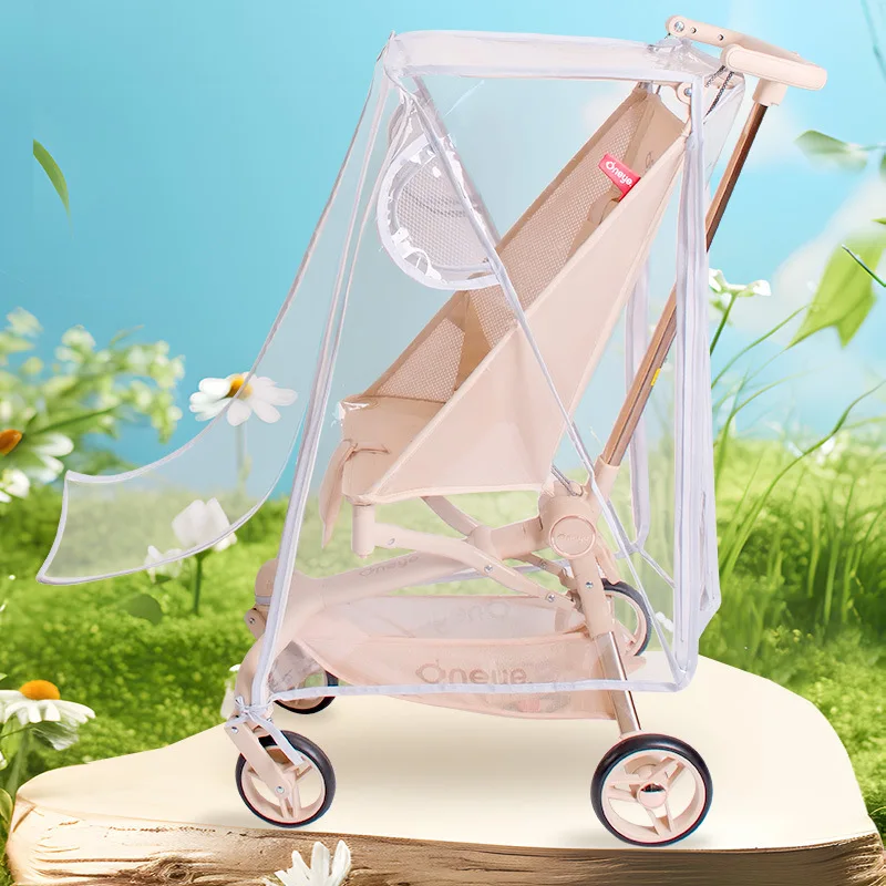 درع المطر بجيب لعربة الأطفال - معطف واق من المطر لعربة الأطفال مقاوم للرياح والغبار، درع طقس متعدد الوظائف للنزهات للأطفال الصغار #3