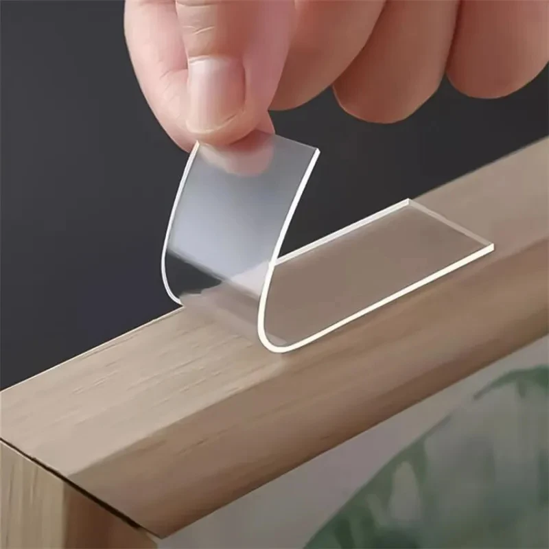 60pcs Adhesive Double Sided Nano Tape, Transparent Multifunction Traceless Removable Sticky For Paste Items, Household, Carpet