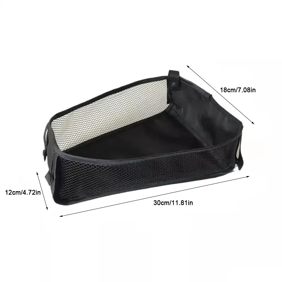 Stroller Bottom Organizer Bag Universal Mesh Three-dimensional Tissue Toy Storage Basket with Hard Board Stroller Accessories