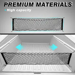 110cm Car Trunk Net Adjustable Elastic Rear Cargo Mesh Organizer with Hooks Universal Auto Accessories for Car SUV Truck Van
