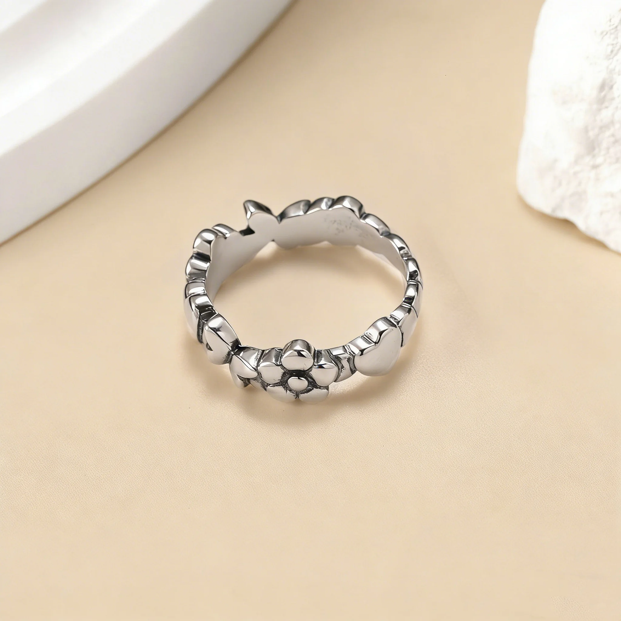 

Кольцо из стерлингового серебра S925 с изображением танца природы, романтический и милый подарок для девочек, подарок на День святого Валентина, подарок на День матери.