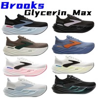 Brooks Men's Road Running Shoes Glycerin Max Shock-Absorbing Marathon Professional Running Shoes Comfortable Casual Sneakers