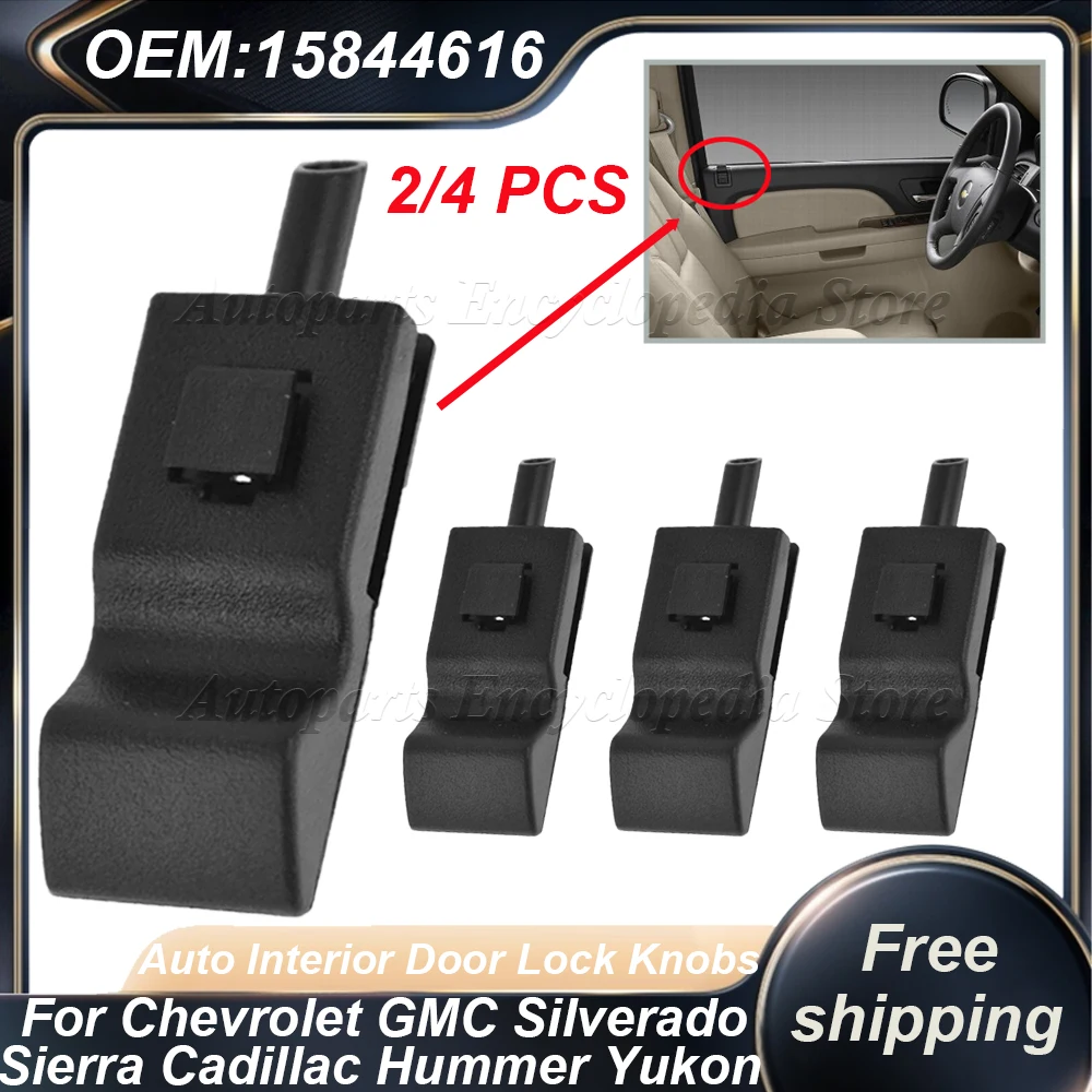 Auto Interior Door Lock Knobs For Chevrolet GMC Silverado Sierra Cadillac Hummer Yukon 2007-2013 15844616 15214027 25862454