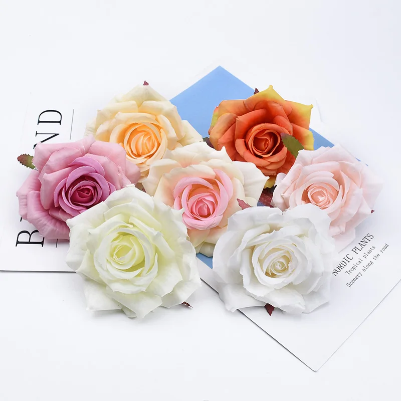 5/10Pcs Silk Rose Artificial Flowers Holiday Home Decor Outdoor Yard Wall Decoration Wedding Bridal Bouquet Diy Gifts Candy Box
