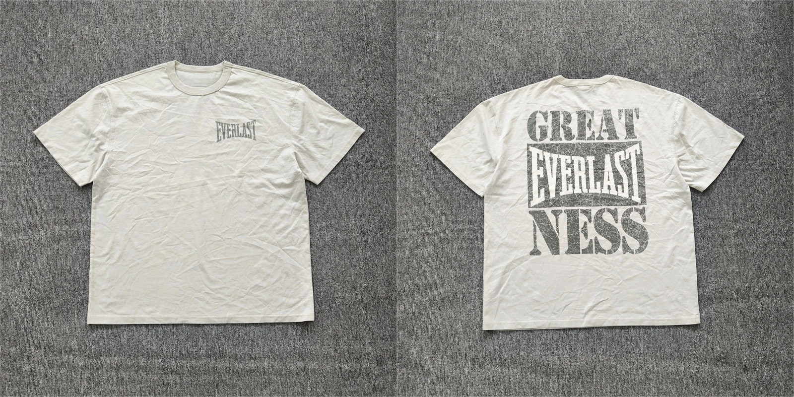 

Foreign Trade Summer EVE Boxing Pure Cotton Short-sleeved Round-neck Casual Loose Thick Trendy T-shirt Men