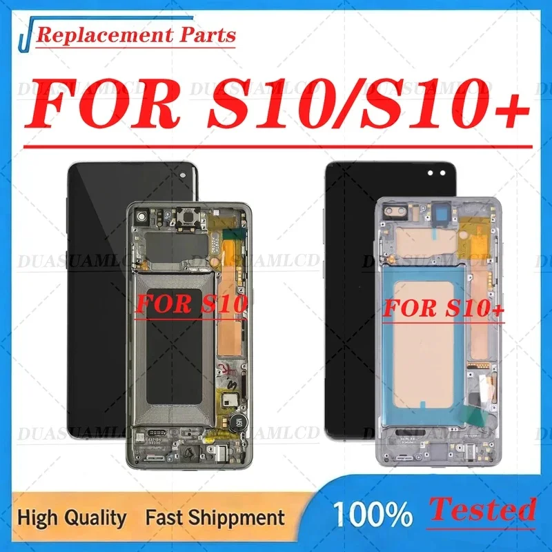  for-samsung-s10-s10-g973-g975-tft-screen-replacement-lcd-display-touch-digitizer-assembly-with-frame-no-fingerprint
