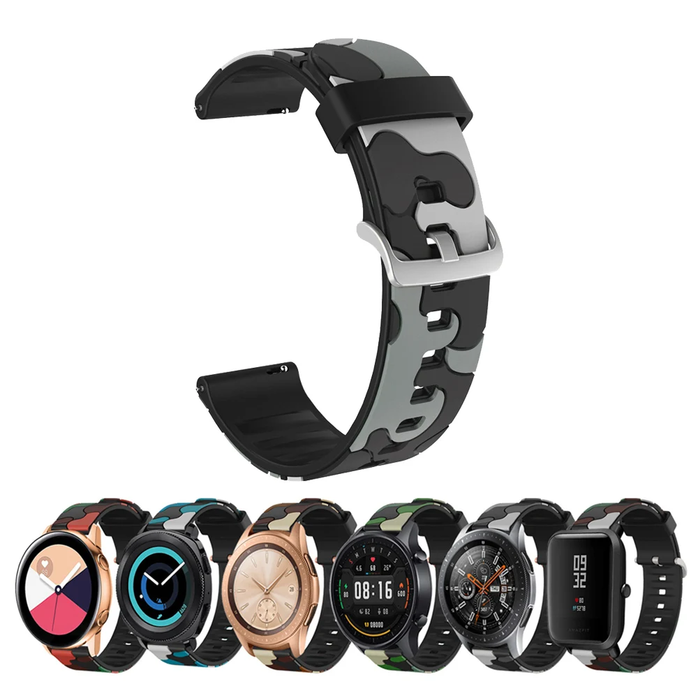 20Mm สมาร์ทนาฬิกาสำหรับ Amazfit GTR 42มม.ซิลิโคนสายคล้องข้อมือสำหรับ Xiaomi Huami Amazfit GTS 3 2 2E GTS2 Mini Bip S /U สร้อยข้อมือ
