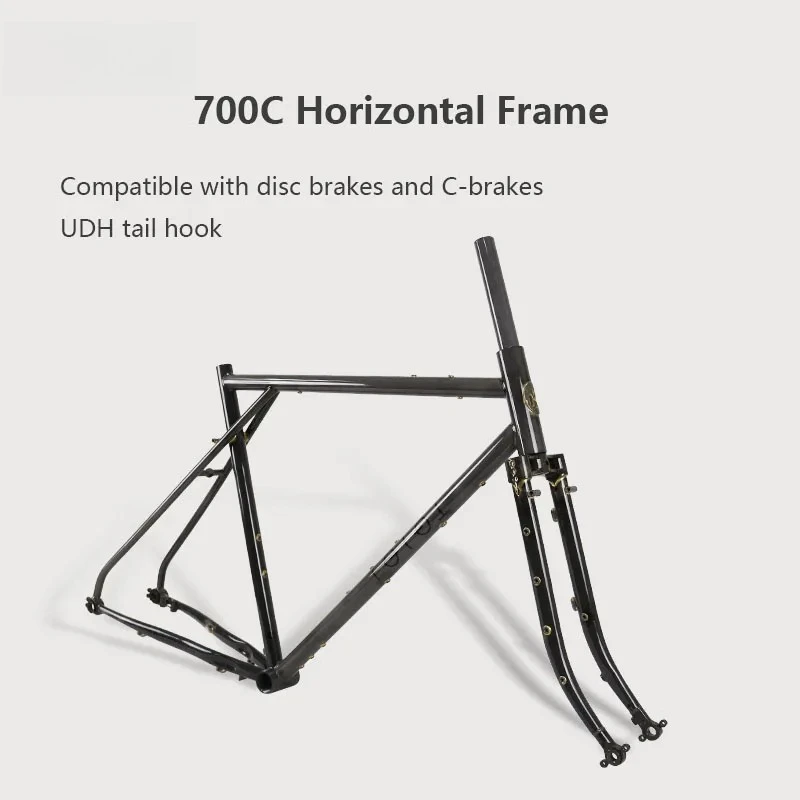 Travel Bicycle Frame,Chrome-molybdenum Steel Travel Bike Frame,700C/650C Touring Bike Vintage Horizontal frame,54/56/58/60cm