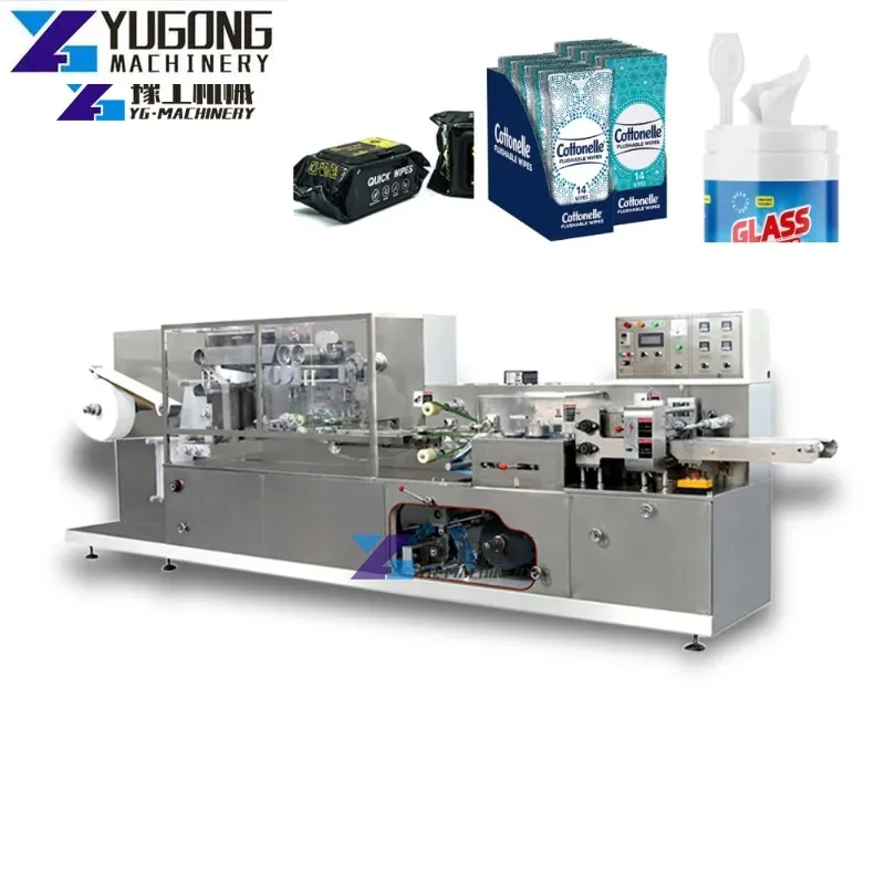 Full Automatic Baby Wet Wipes Machine Wet Tissue Machine Single Sachet Wet Tissue Wipe Lid Applicator Machine