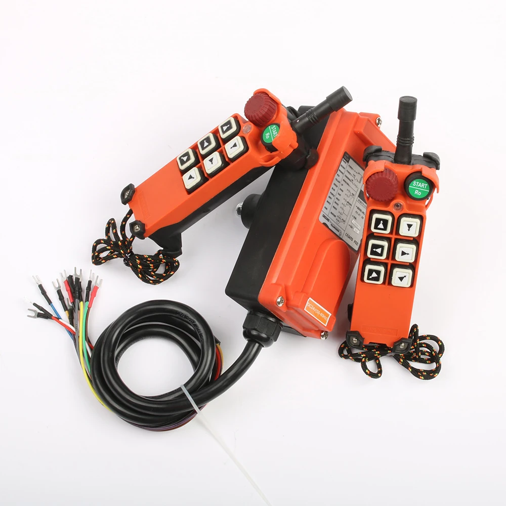 2 Transmitter 1 Receiver F21-E1 Emergency Stop Mushroom Head Crane Driving Hoist Industrial Wireless Remote Control 24V 220V