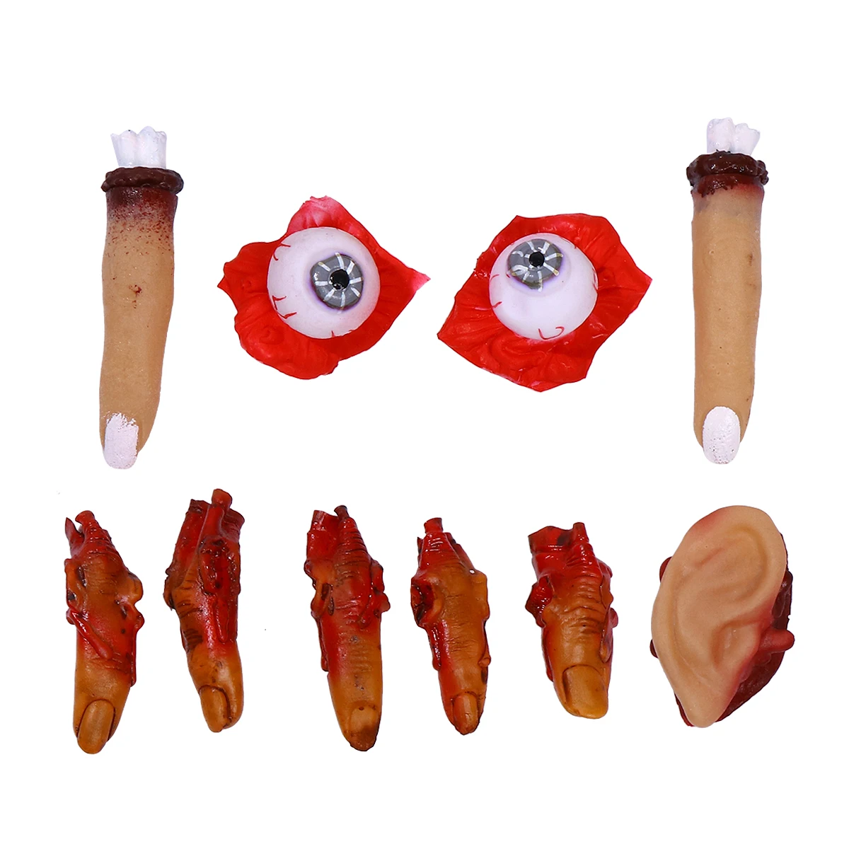 

10 Pcs gan Props Scary Toys Bloody Decorations Horror Supplies Creepy Gadgets Creepy Prank Props Spooky Accessories
